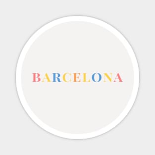 Barcelona Pastel Colours Holiday Design Magnet